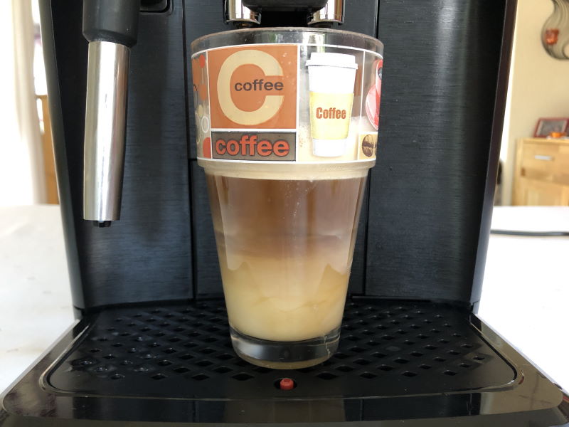 Philips EP2220/10 Kaffee Latte im Glas
